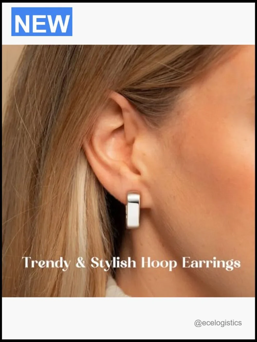925 Sterling Silver Chunky Hoop Earrings Hypoallergenic Huggie Hoops